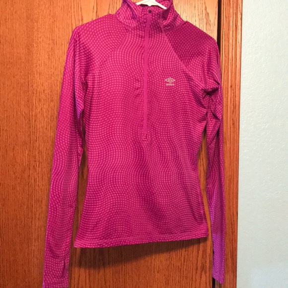 Quarter zip purple light weight sweatshirt. - Picture 1 of 4